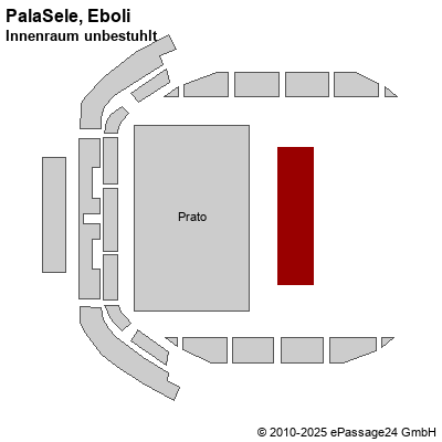 Saalplan PalaSele, Eboli, Italien, Innenraum unbestuhlt