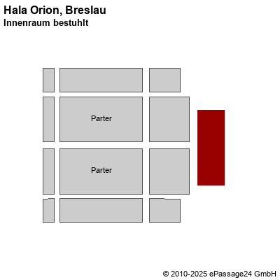 Saalplan Hala Orion, Breslau, Polen, Innenraum bestuhlt