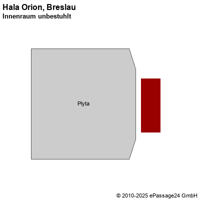 Saalplan Hala Orion, Breslau, Polen, Innenraum unbestuhlt