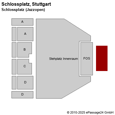 Saalplan Schlossplatz, Stuttgart, Deutschland, Schlossplatz (Jazzopen)
