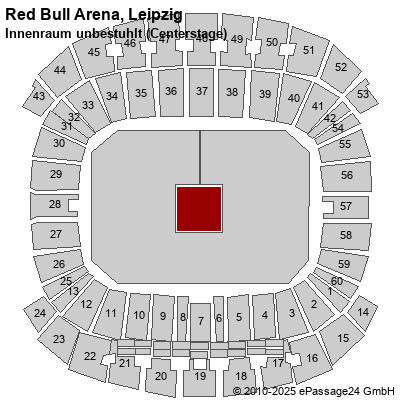 Saalplan Red Bull Arena, Leipzig, Deutschland, Innenraum unbestuhlt (Centerstage)