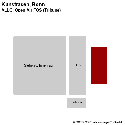 Saalplan Kunstrasen, Bonn, Deutschland, ALLG: Open Air FOS (Tribüne)