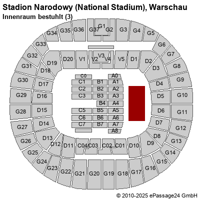 Saalplan Stadion Narodowy (National Stadium), Warschau, Polen, Innenraum bestuhlt (3)