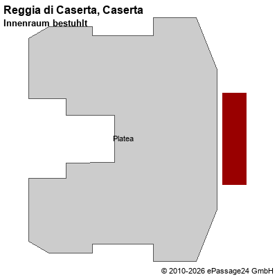 Saalplan Reggia di Caserta, Caserta, Italien, Innenraum bestuhlt