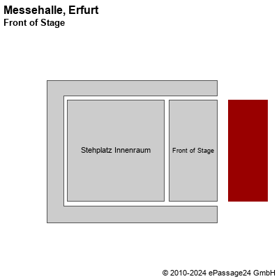 Saalplan Messehalle, Erfurt, Deutschland, Front of Stage