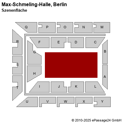 Saalplan Max-Schmeling-Halle, Berlin, Deutschland, Szenenfläche