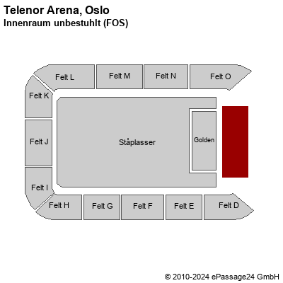 Saalplan Telenor Arena, Oslo, Norwegen, Innenraum unbestuhlt (FOS)