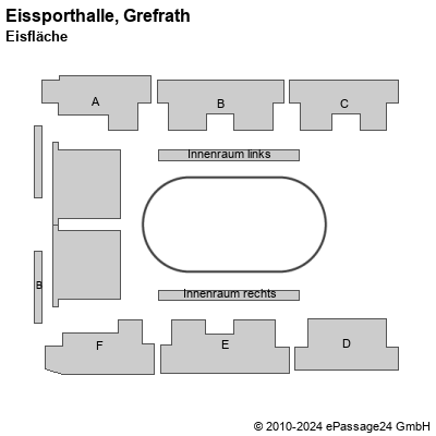 Saalplan Eissporthalle, Grefrath, Deutschland, Eisfläche