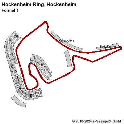 Saalplan Hockenheim-Ring, Hockenheim, Deutschland, Formel 1