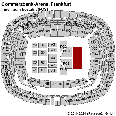 Saalplan Commerzbank-Arena, Frankfurt, Deutschland, Innenraum bestuhlt (FOS)