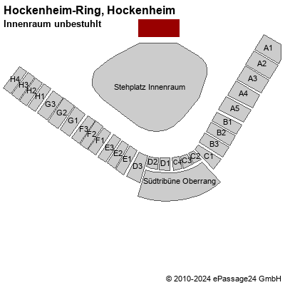 Saalplan Hockenheim-Ring, Hockenheim, Deutschland, Innenraum unbestuhlt