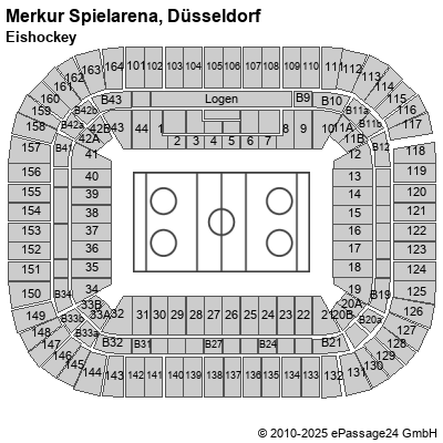 Saalplan ESPRIT arena, Düsseldorf, Deutschland, Eishockey