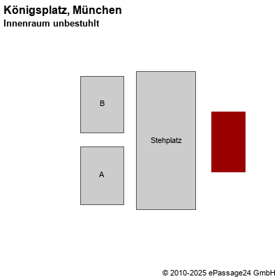 Saalplan Königsplatz, München, Deutschland, Innenraum unbestuhlt